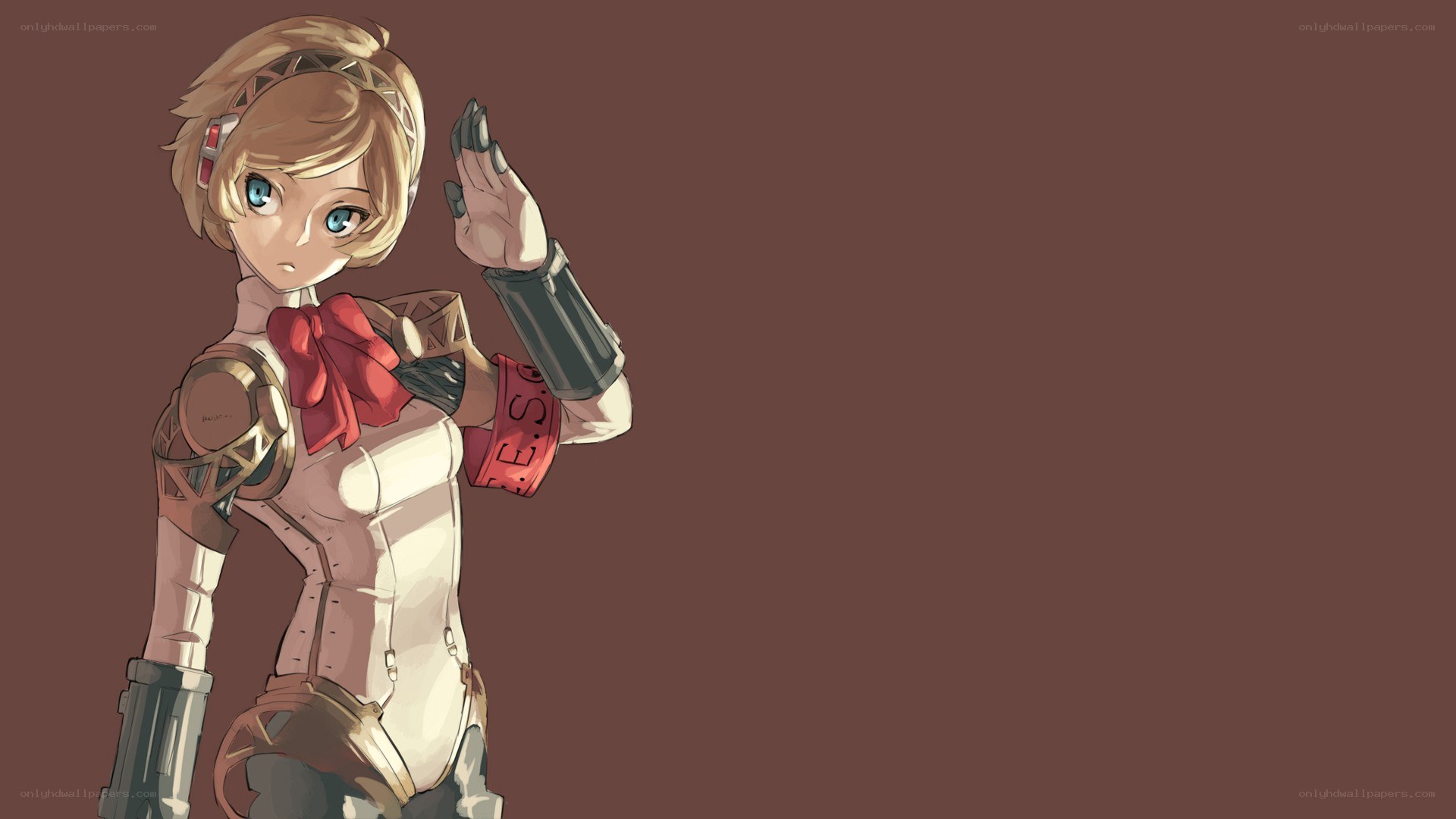 anime character with red bow