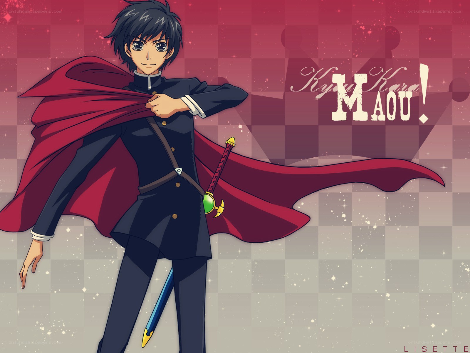 anime character with red cape