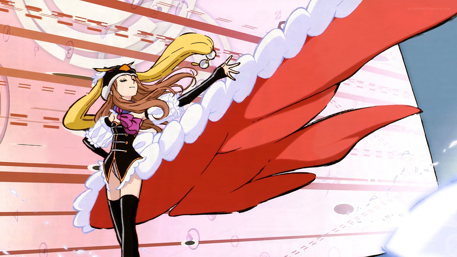 anime character with red cape