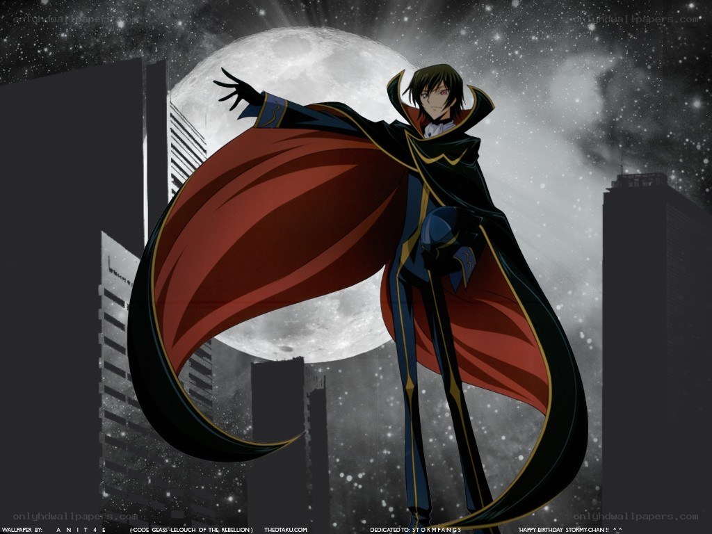 anime character with red cape