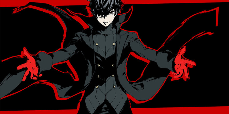 Anime Character with Red Cape — Black, Dramatic, Manga