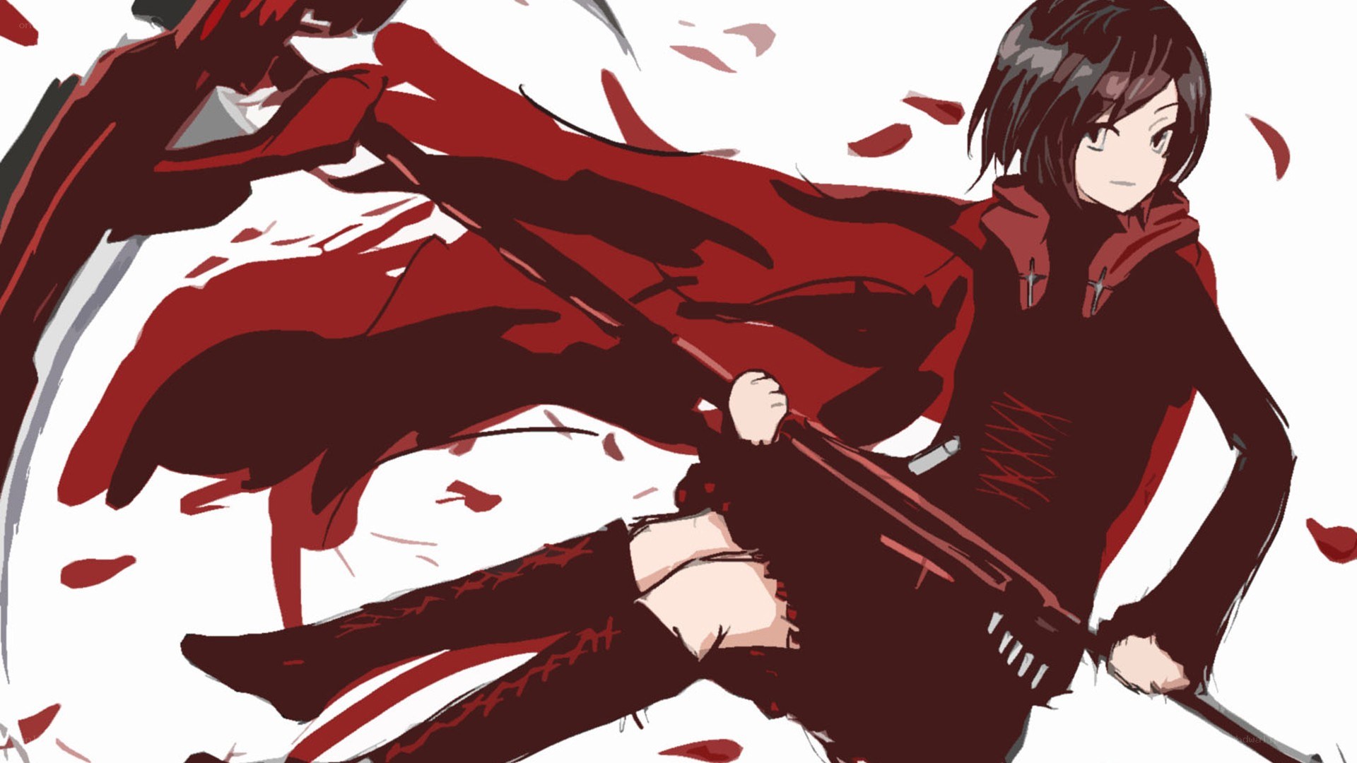 anime character with red cloak