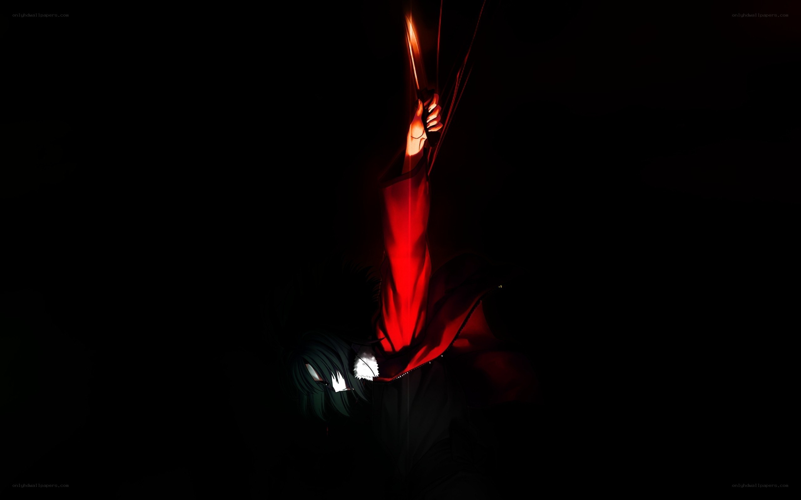 anime character with red cloak