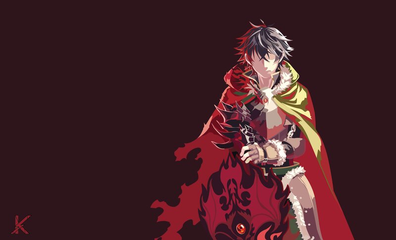Anime Character with Red Cloak — Dramatic, Digital Art, Sword