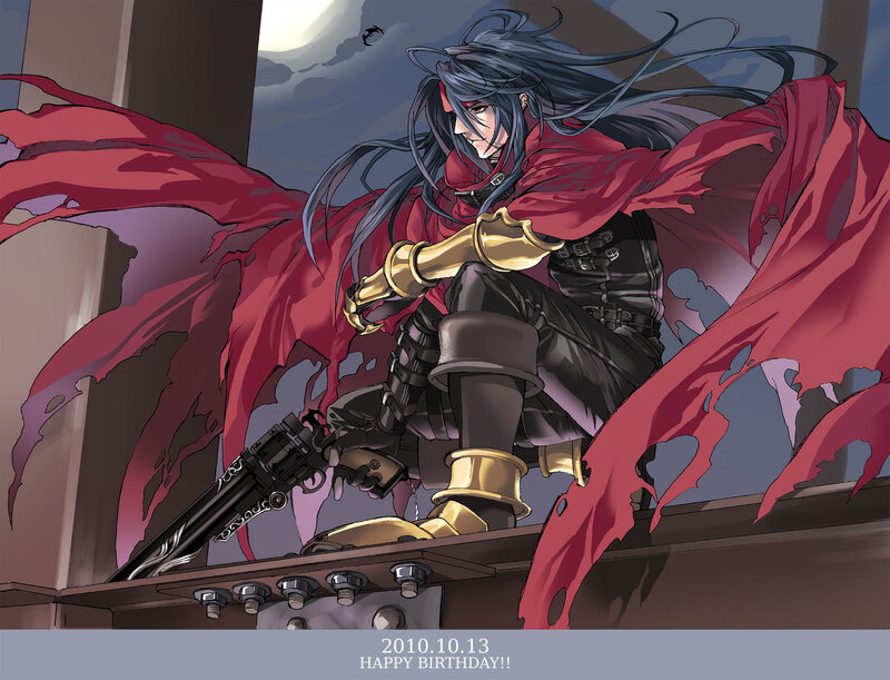 Anime Character with Red Cloak — Dramatic