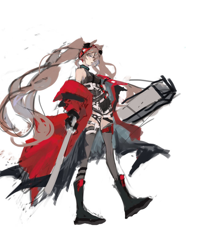 Anime Character with Red Cloak — Dynamic