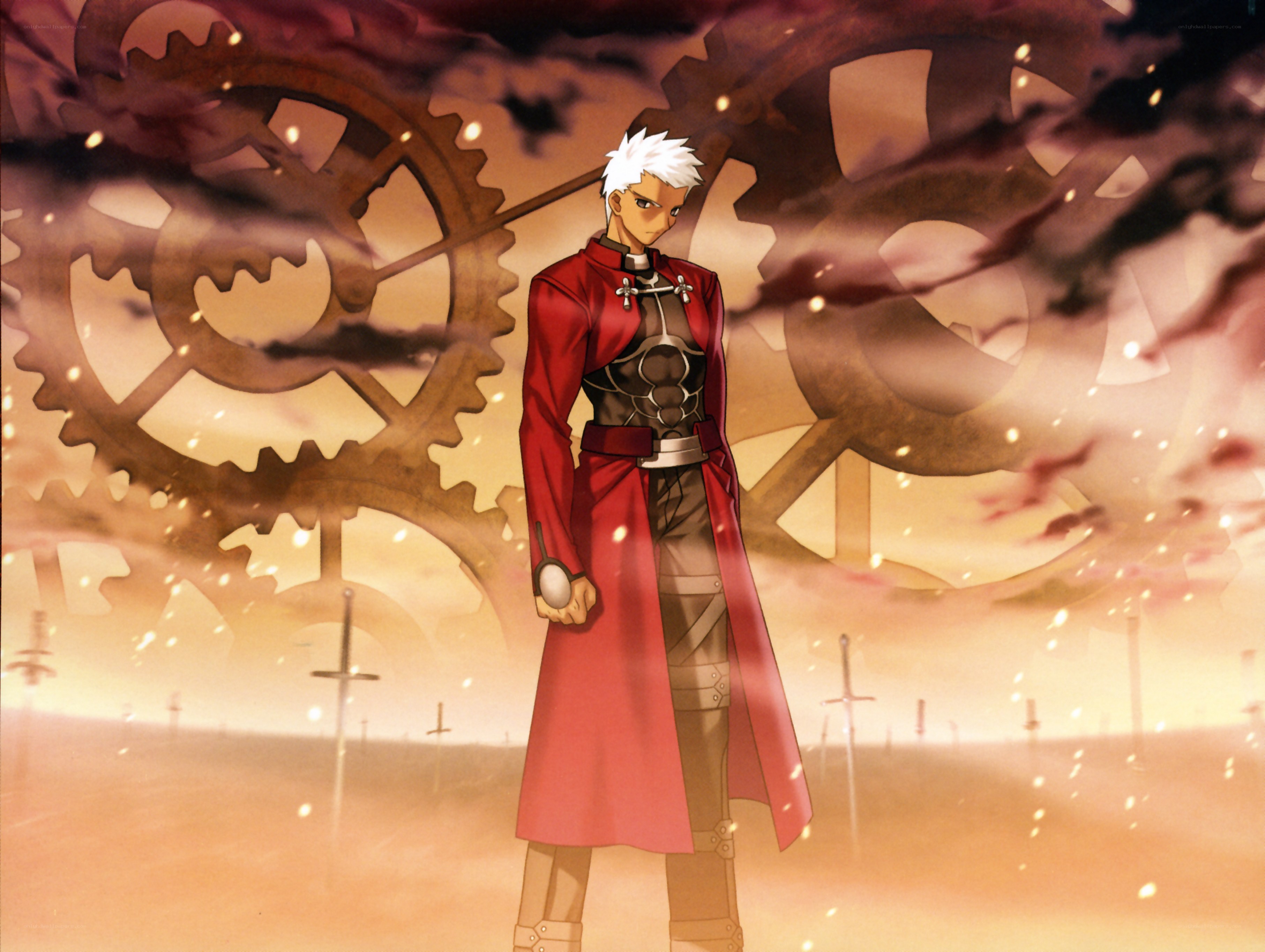 Anime character with red coat