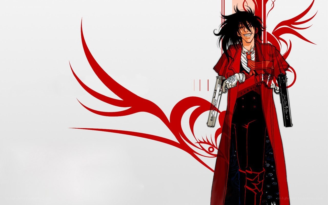 Anime character with red coat