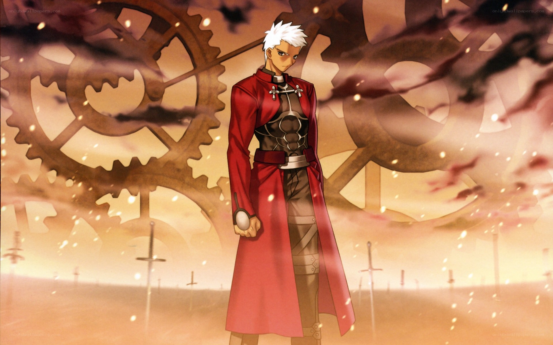 Anime character with red coat