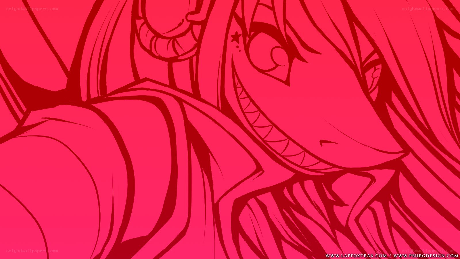 anime character with red color scheme