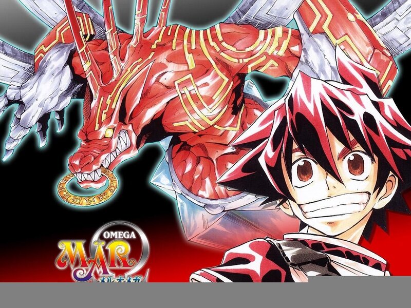 Anime character with red dragon