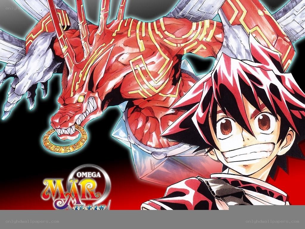 Anime character with red dragon