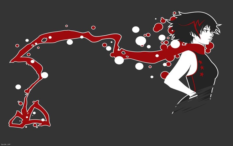 anime character with red energy