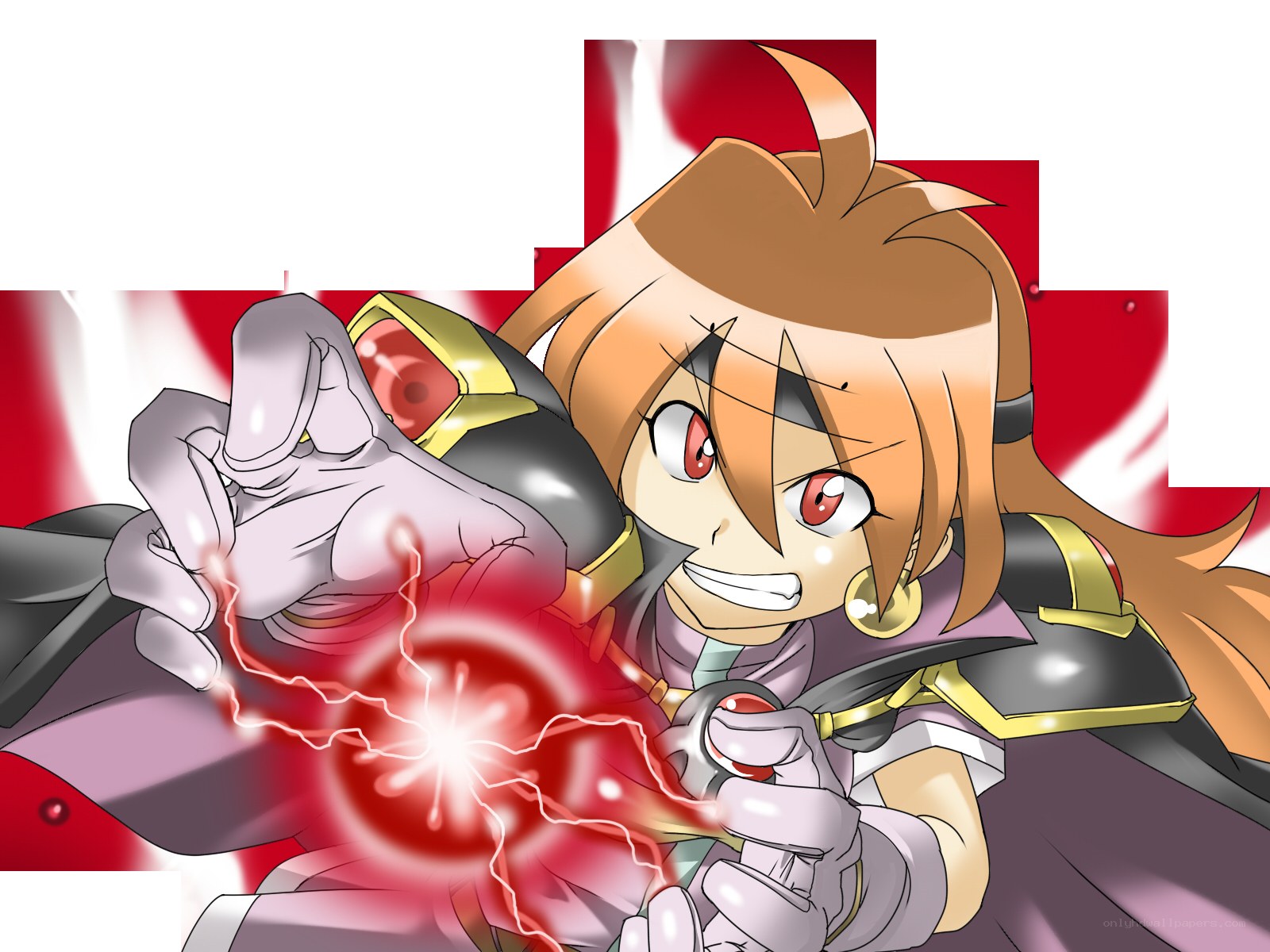 anime character with red energy