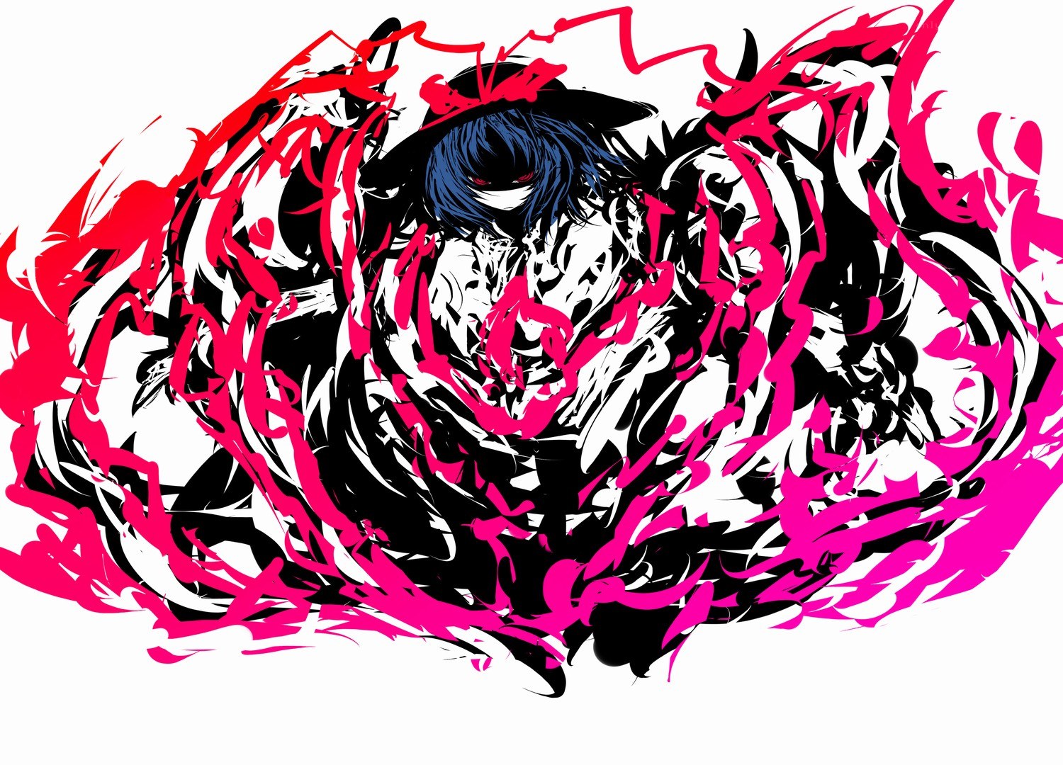anime character with red energy
