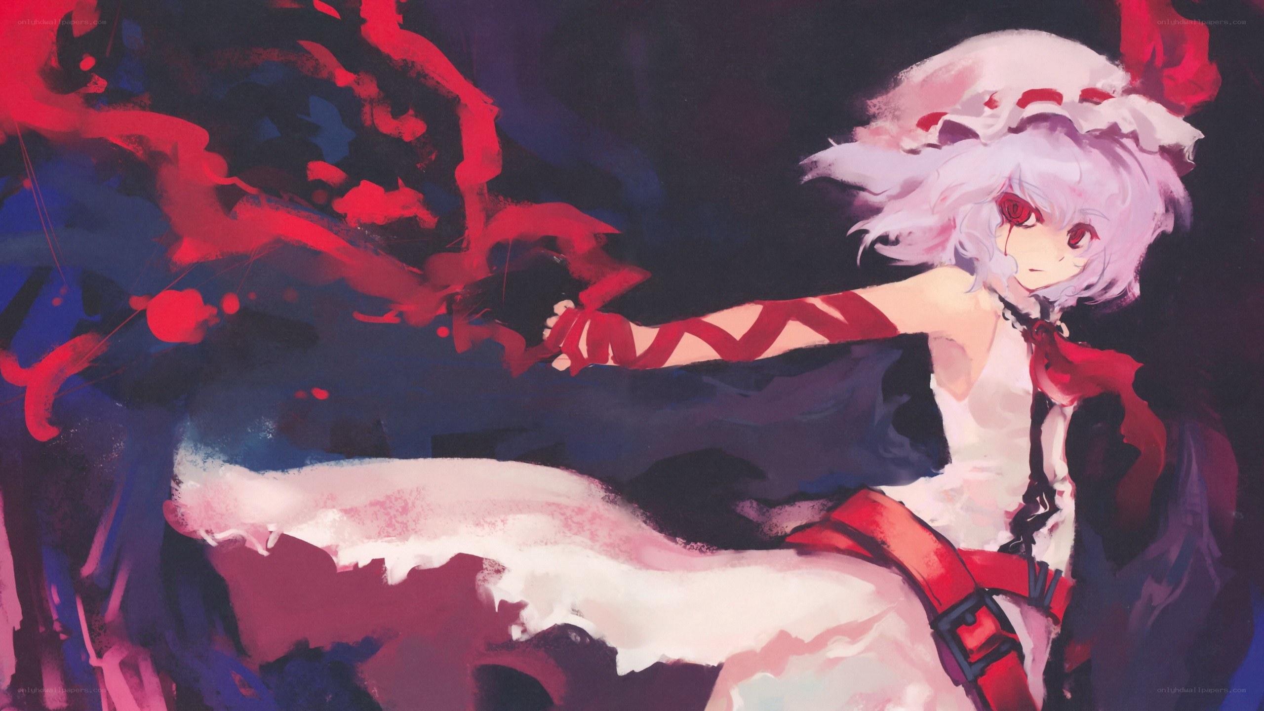 Anime character with red energy