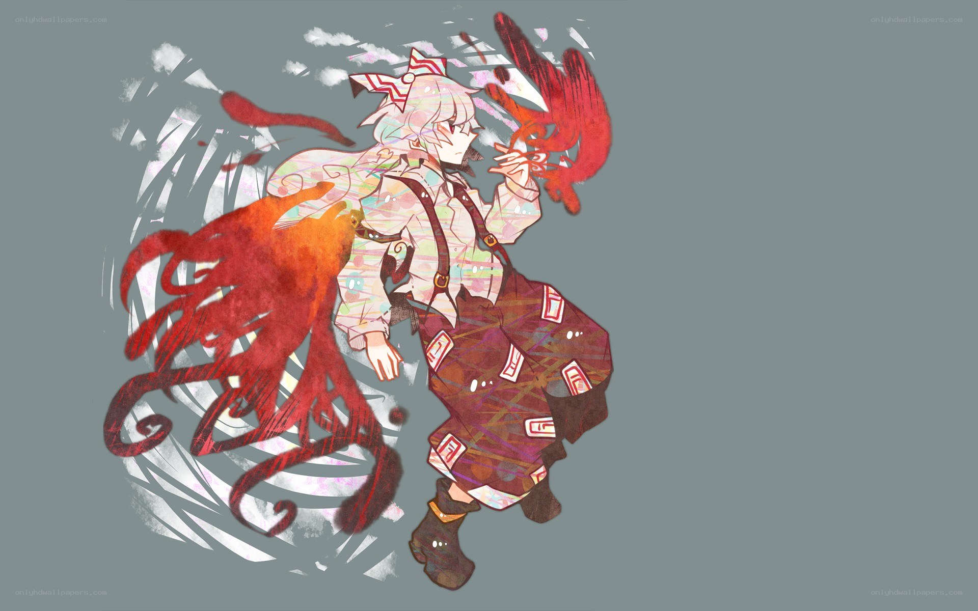 anime character with red energy