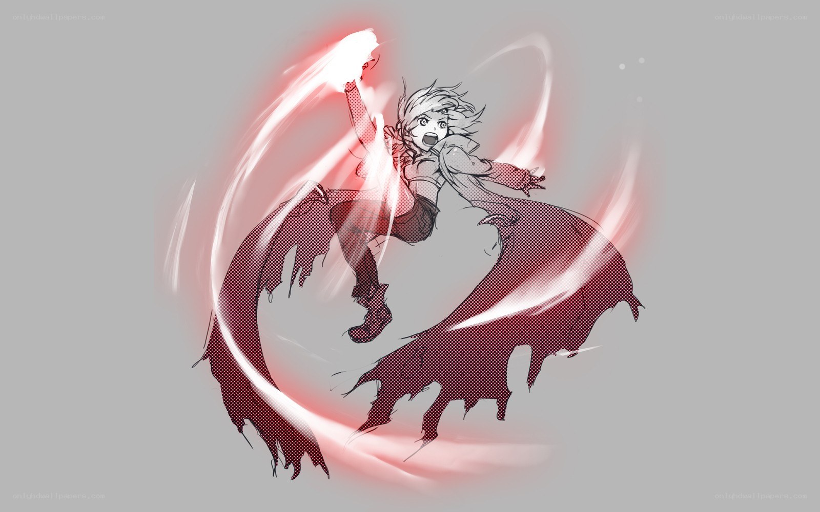 anime character with red energy