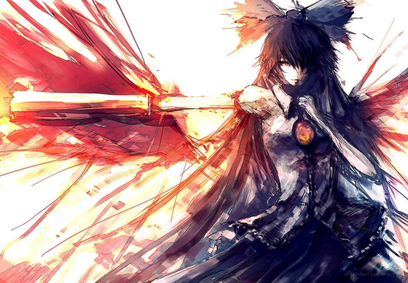 Anime character with red energy