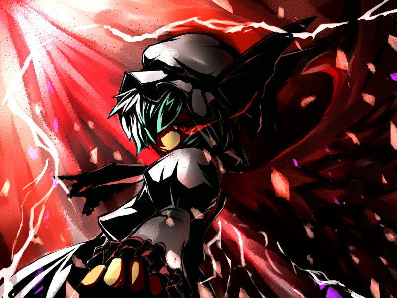 anime character with red energy