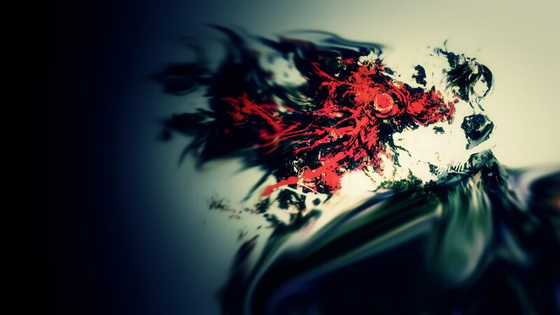 Anime Character with Red Energy — Dramatic, Digital Art, Energy Blast