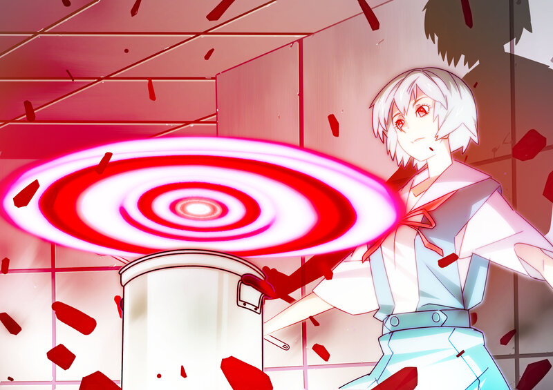 Anime Character with Red Energy — Dramatic, Manga