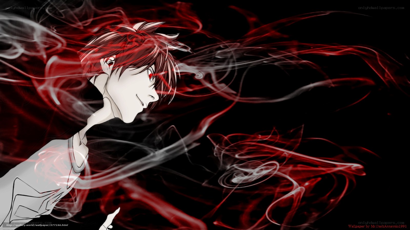 anime character with red energy