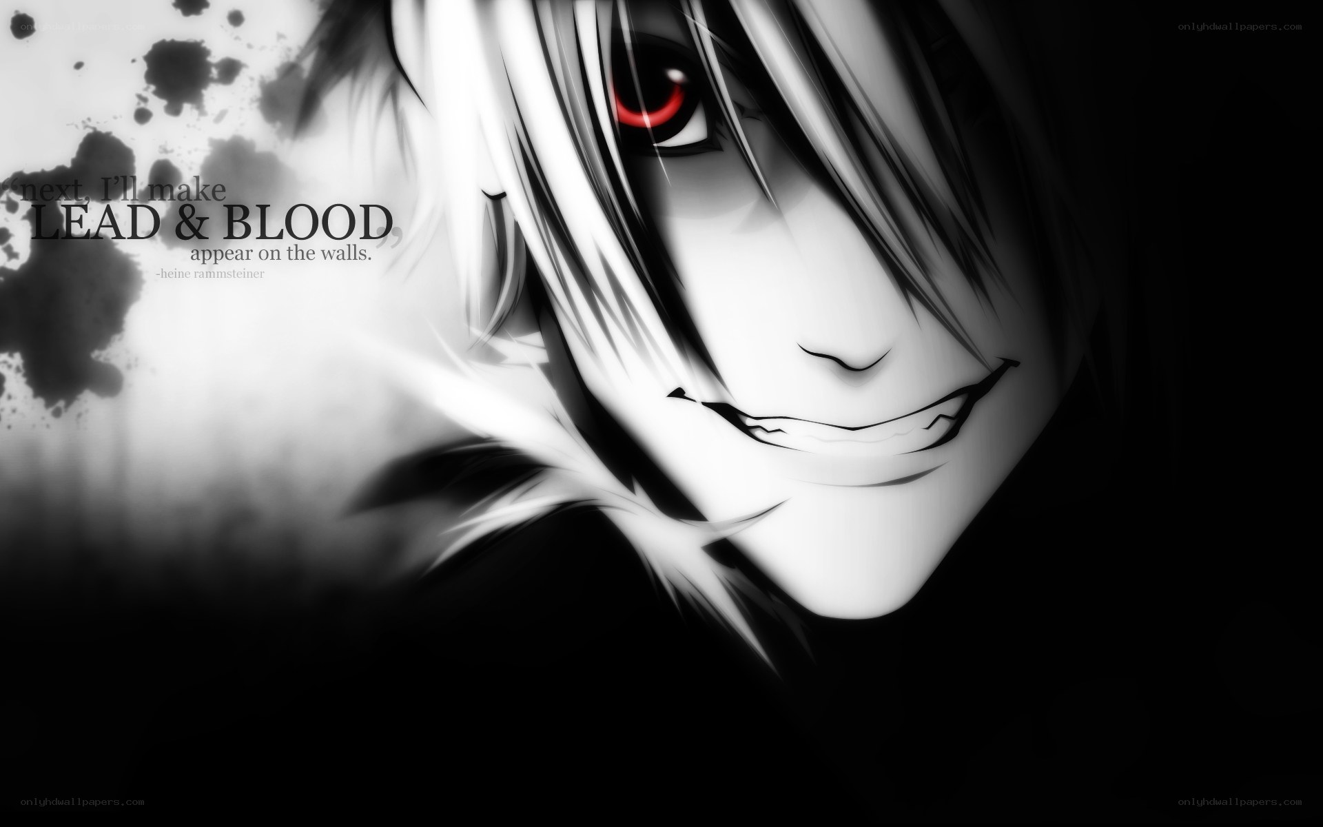 anime character with red eye