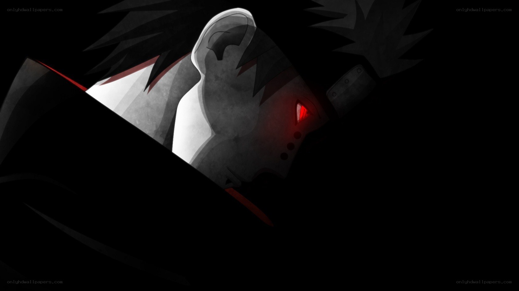 anime character with red eye
