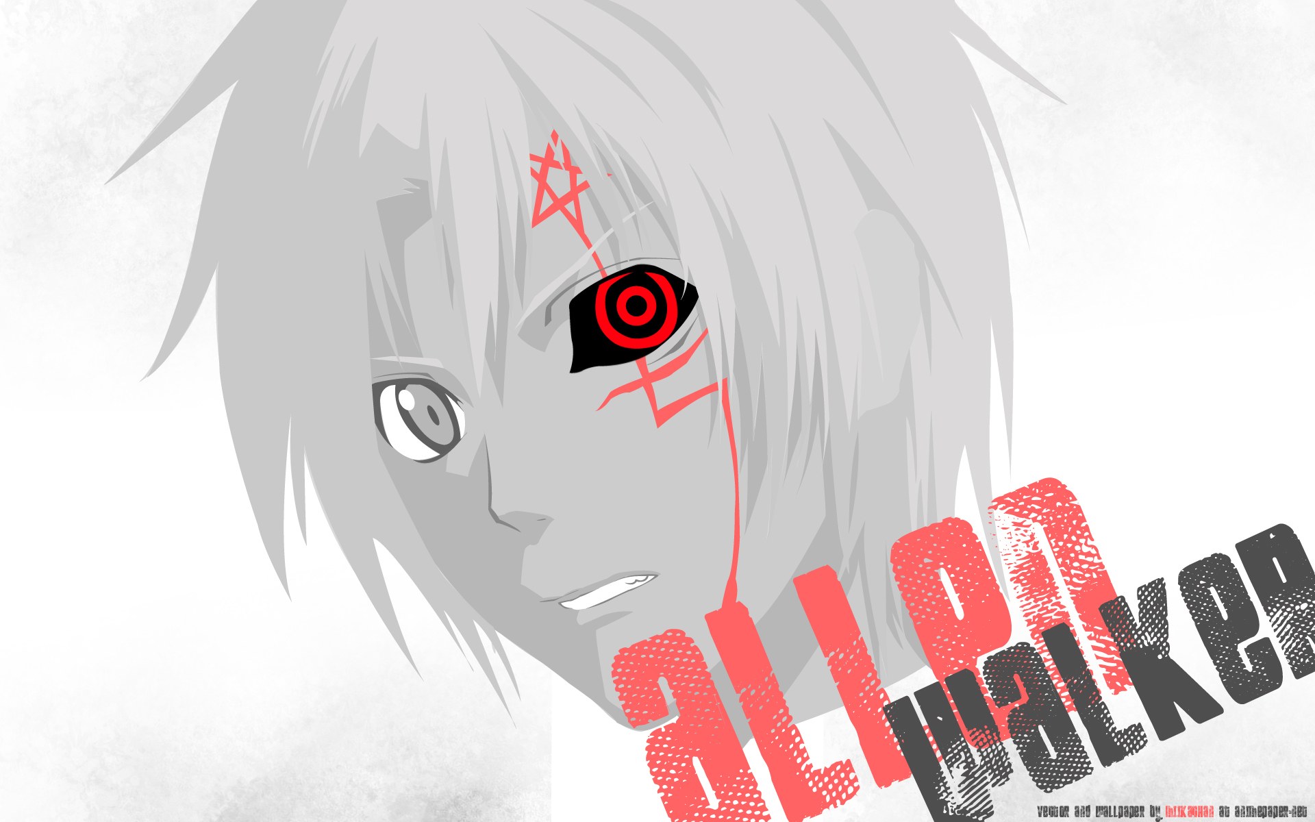 Anime character with red eye