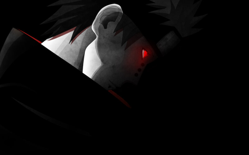 anime character with red eye