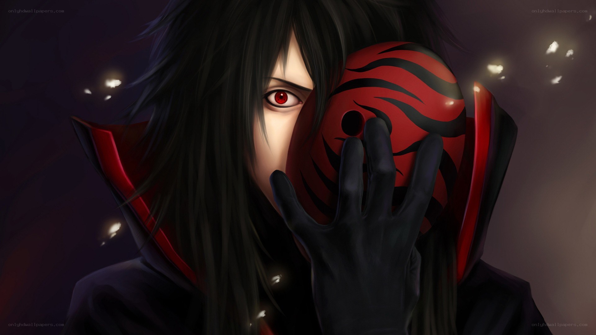 anime character with red eye