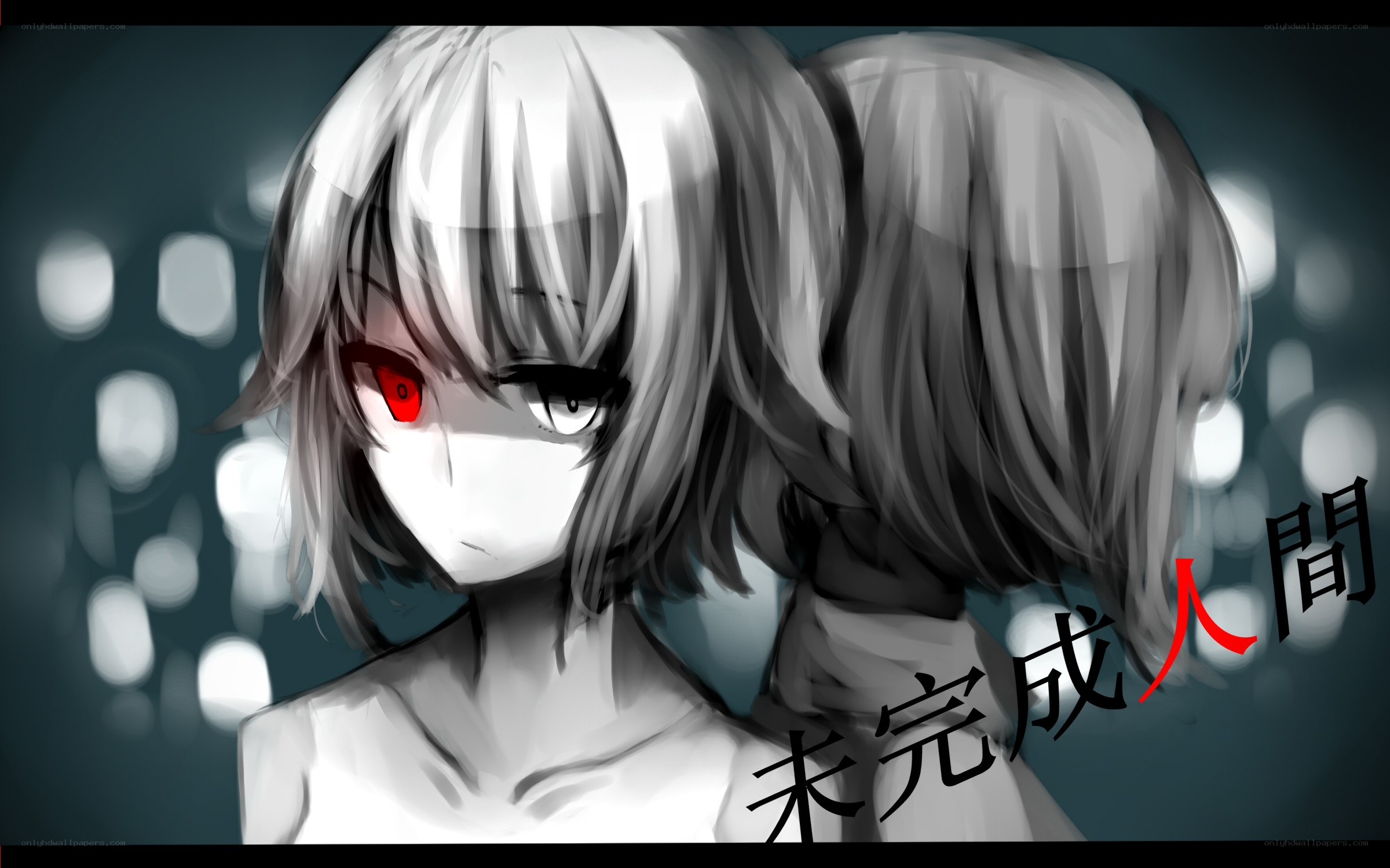 Anime character with red eye