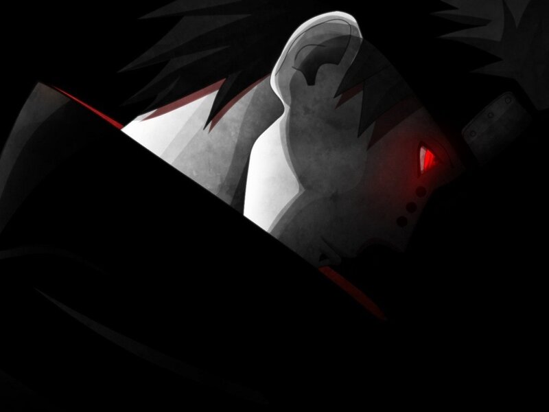 anime character with red eye