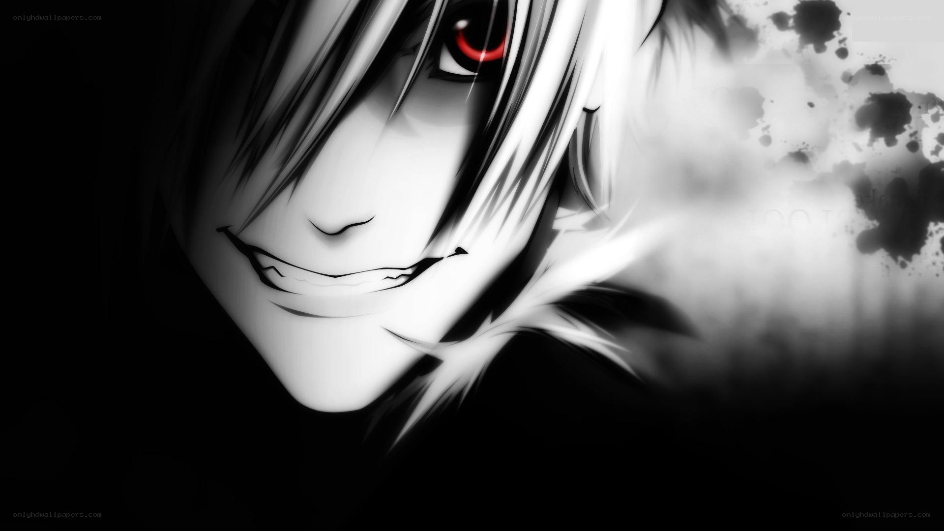 anime character with red eye