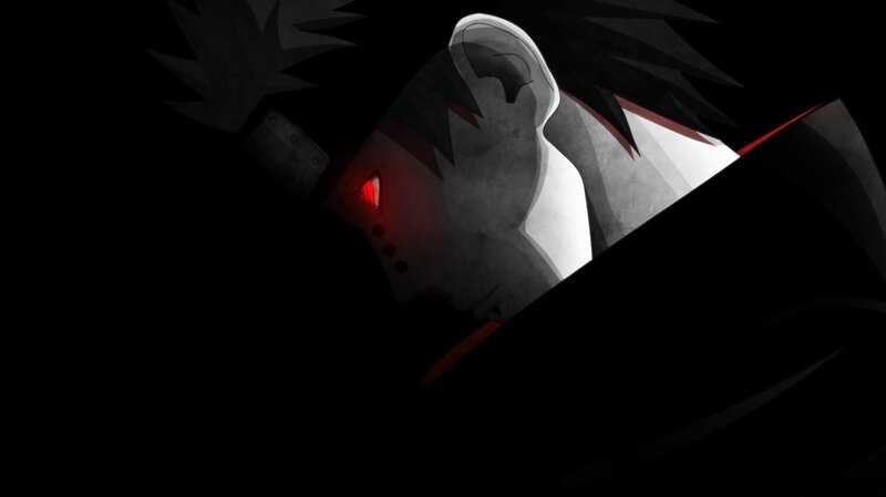 anime character with red eye