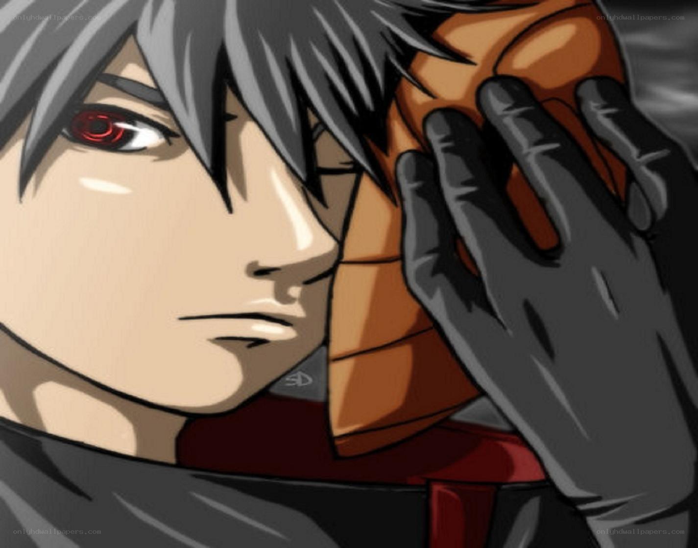 anime character with red eye