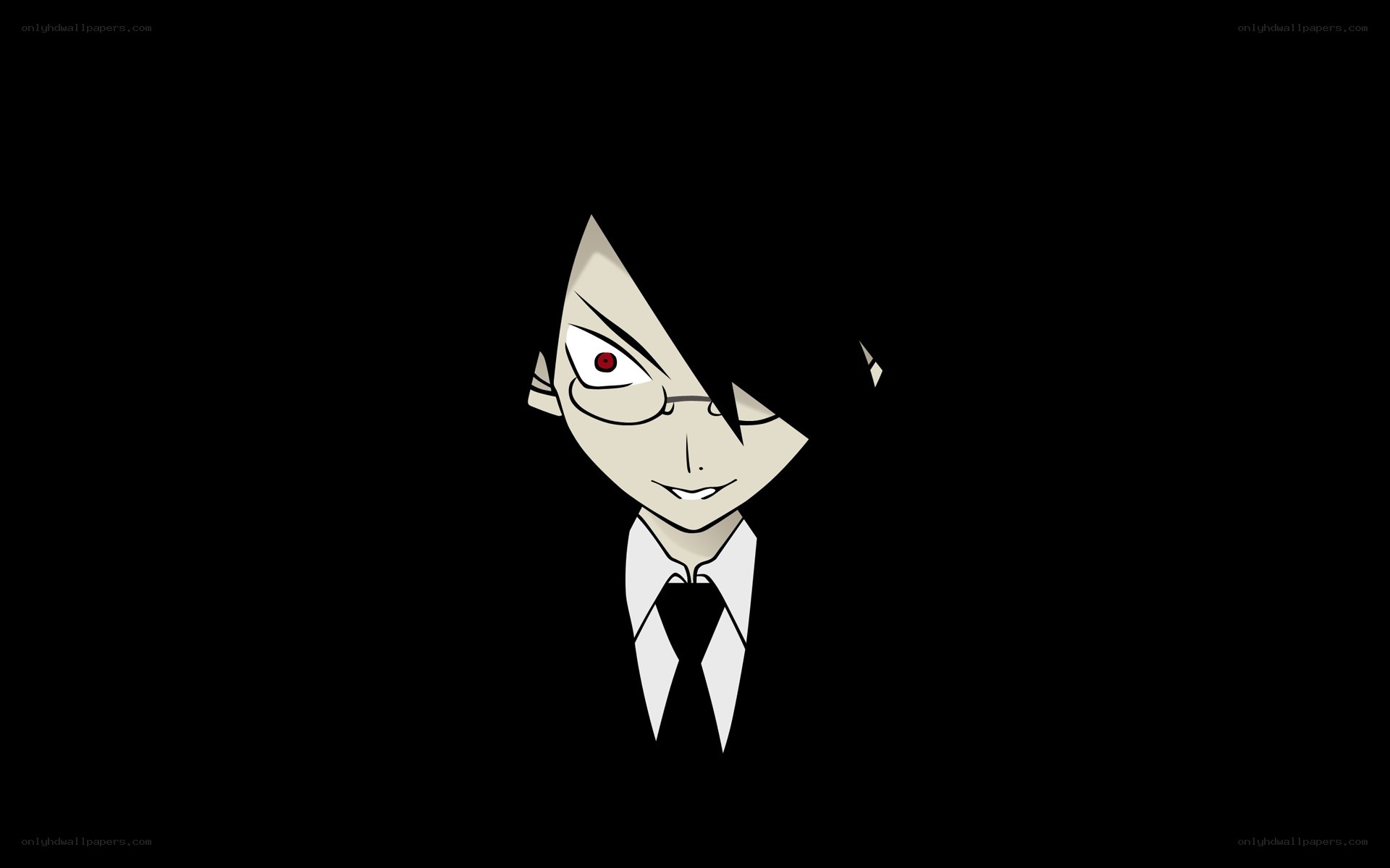 anime character with red eye