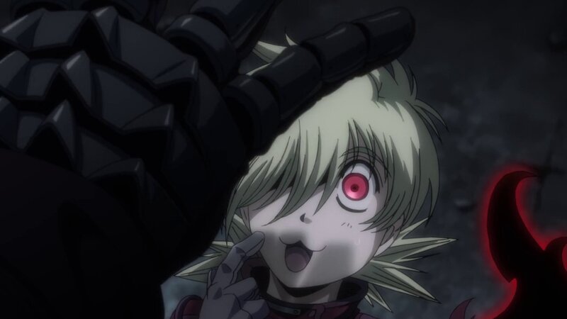 Anime Character with Red Eye — Black, Dramatic, Night, Mechanical Hand