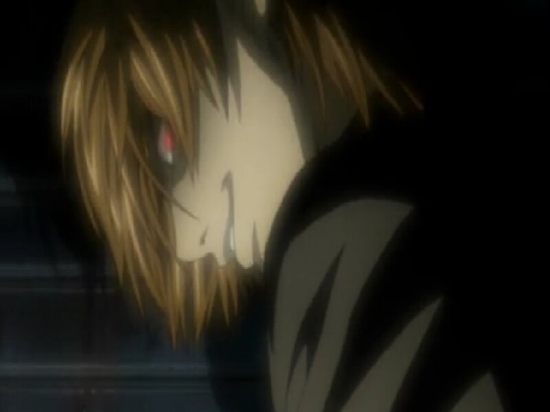 Anime Character with Red Eye — Black, Dramatic, Night, Red Eye, Dark Background