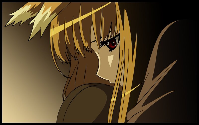 Anime Character with Red Eye — Brown, Dramatic