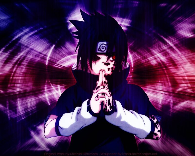 Anime Character with Red Eye — Purple
