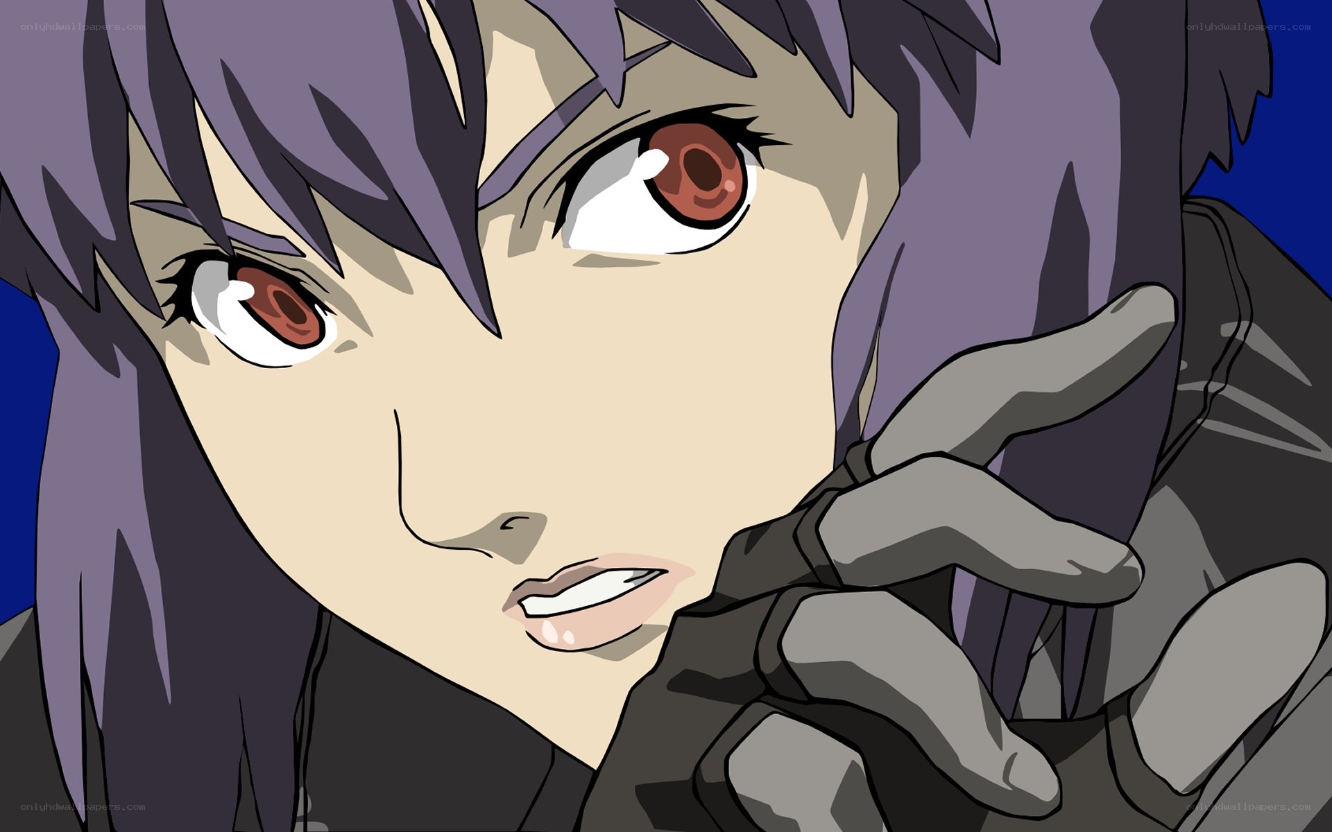 anime character with red eyes