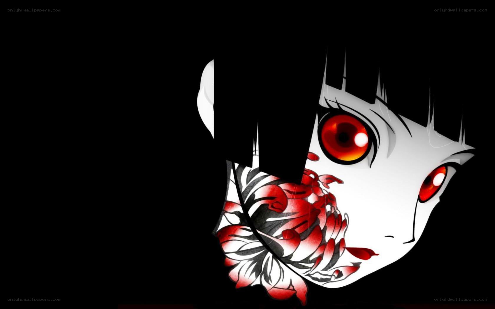 anime character with red eyes