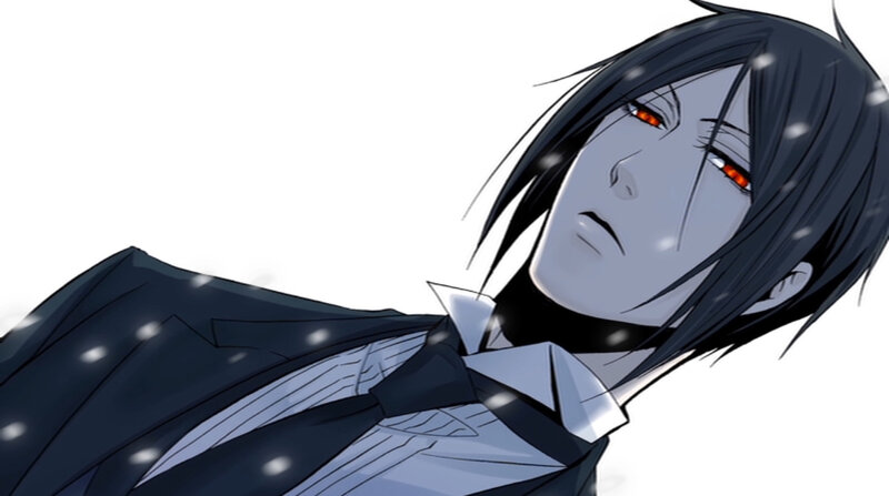 anime character with red eyes