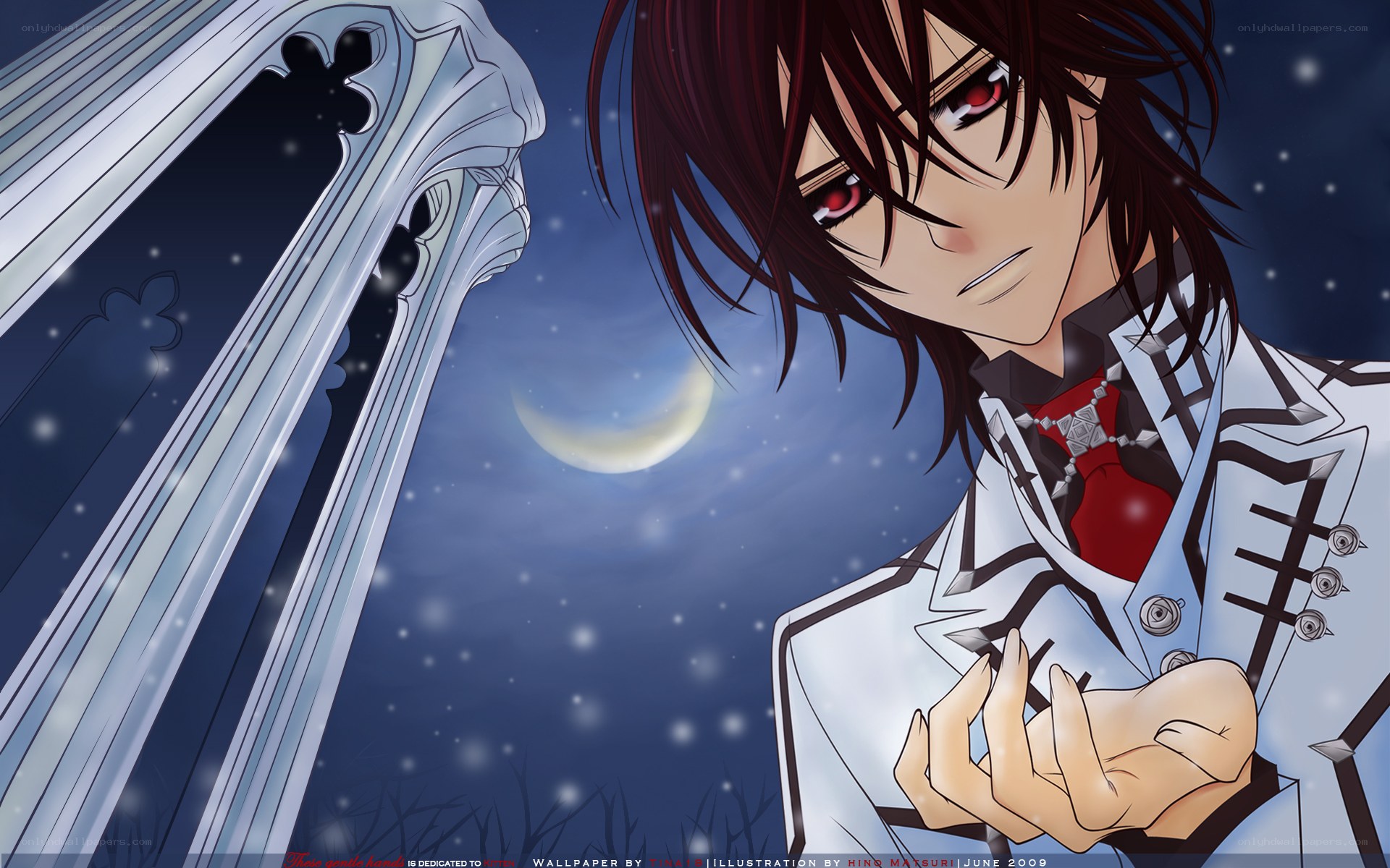 anime character with red eyes