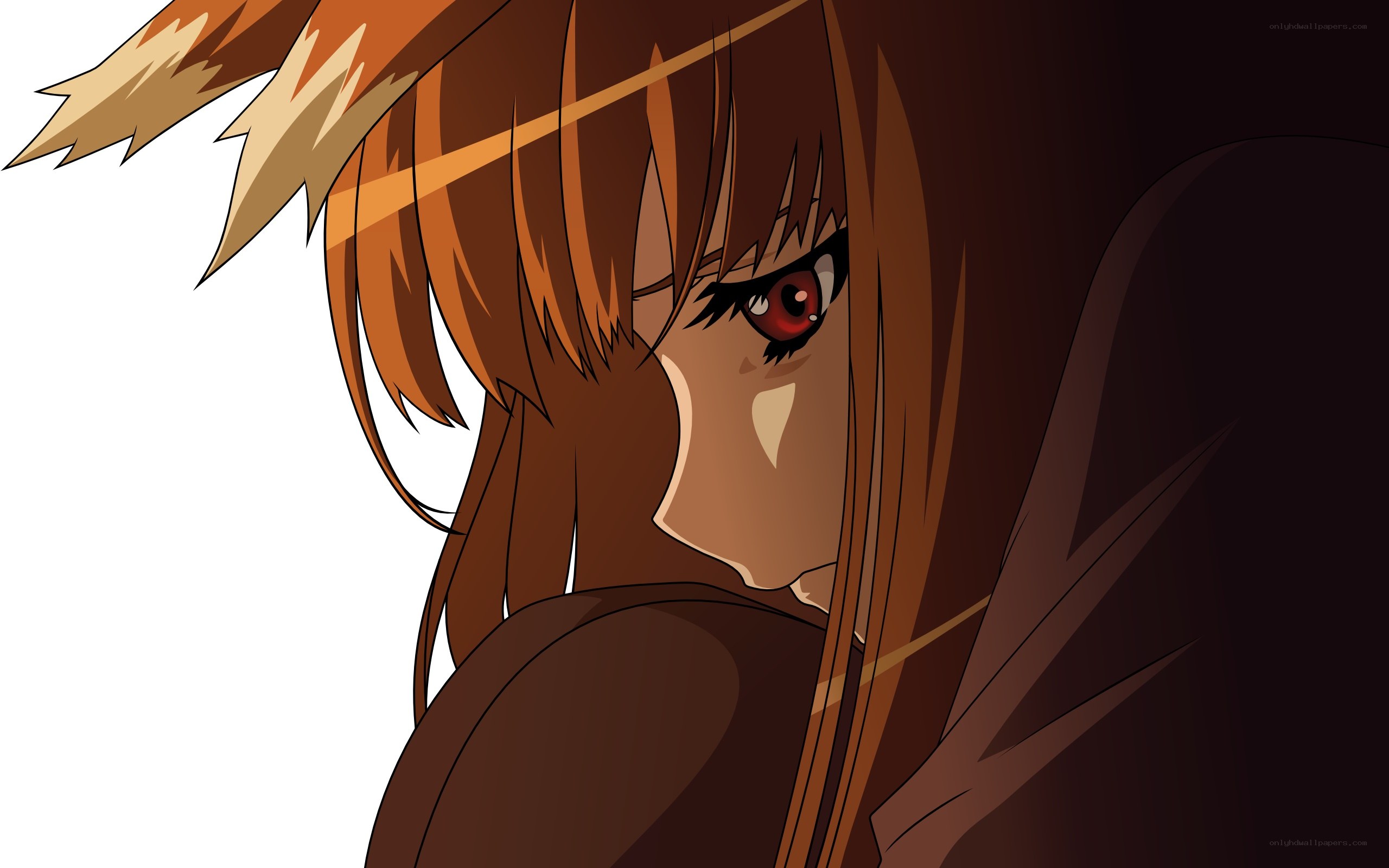 anime character with red eyes