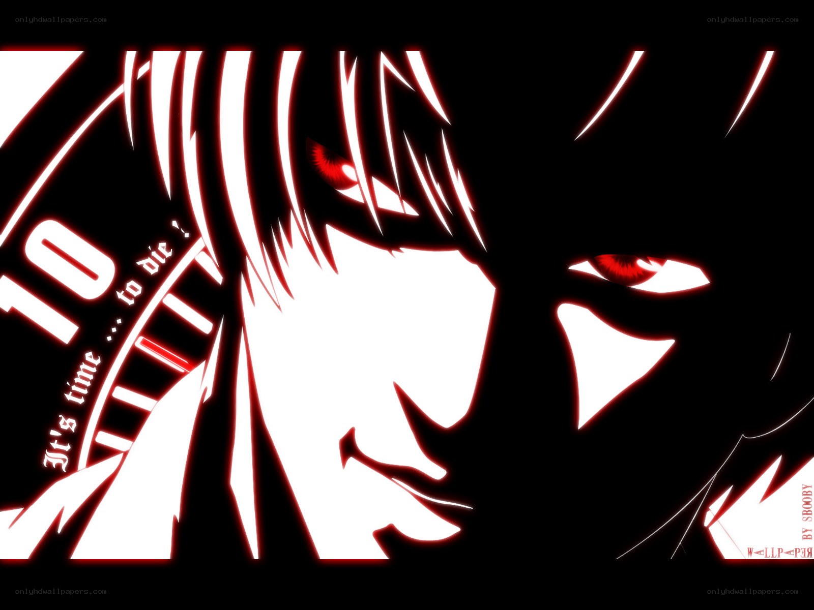anime character with red eyes