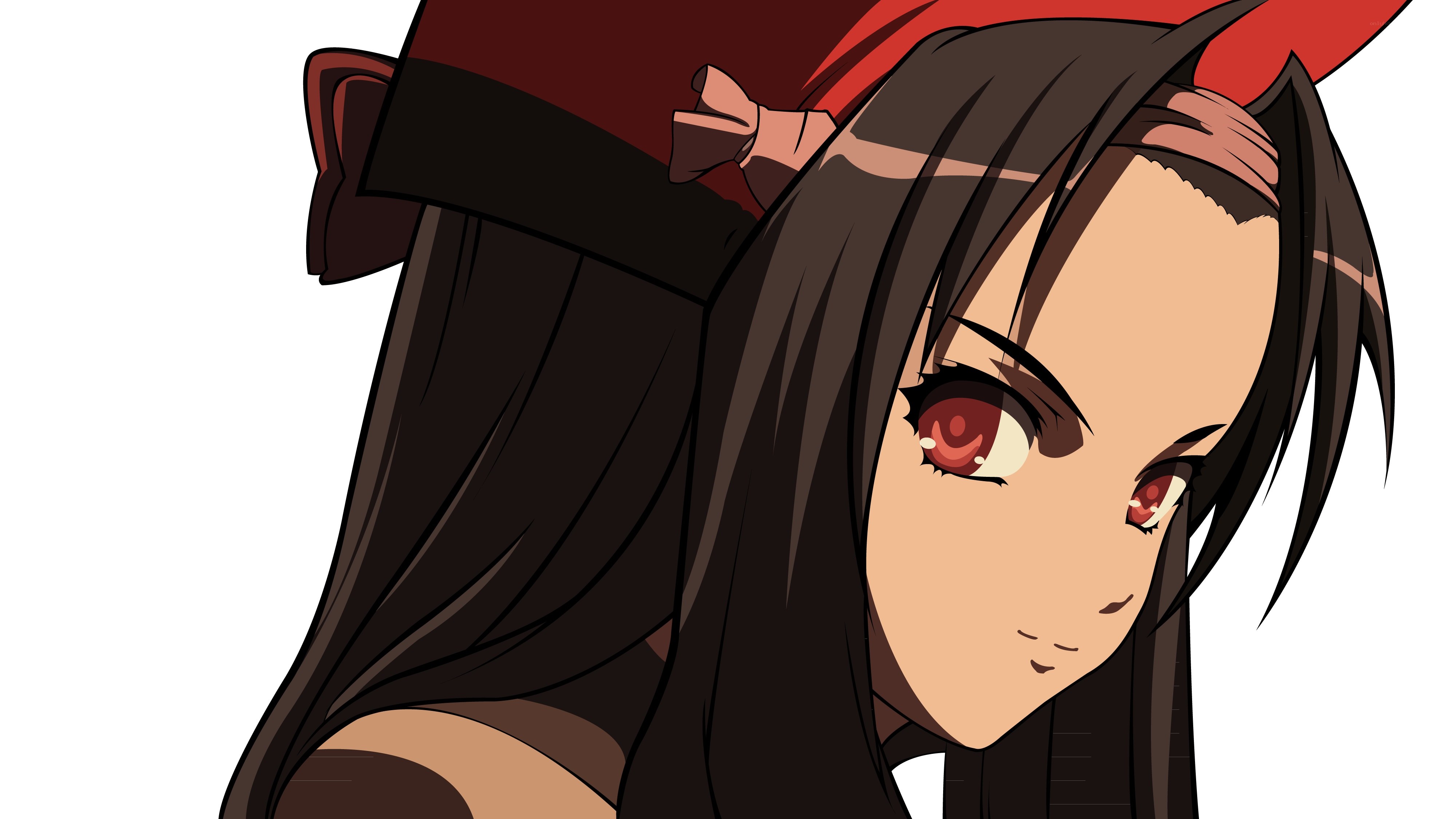 anime character with red eyes