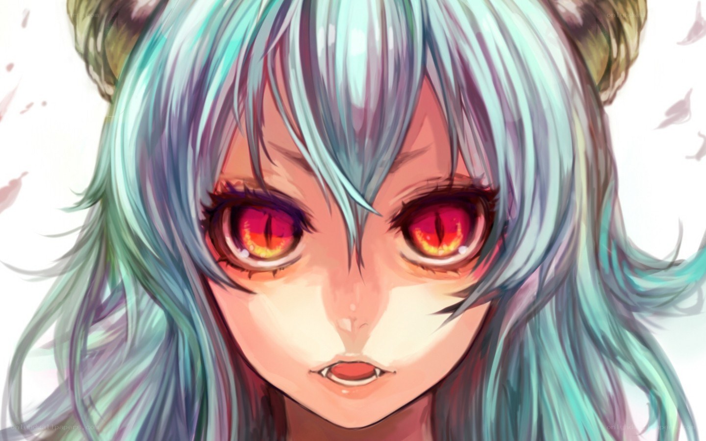 anime character with red eyes